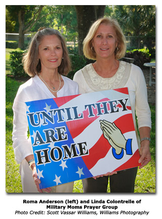Roma Anderson and Linda Colontrelle of Military Moms Prayer Group